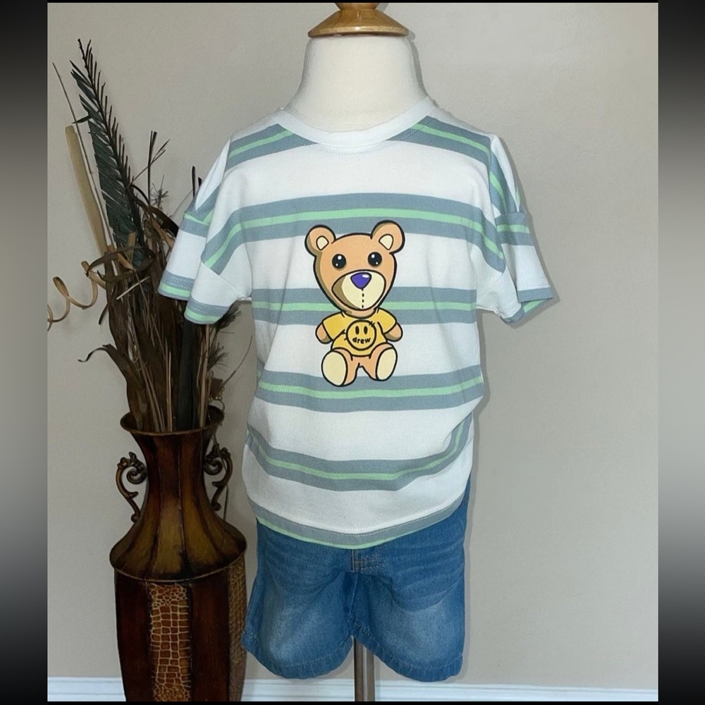 TODDLER BOYS DREW TEDDY STRIPE T SHIRT